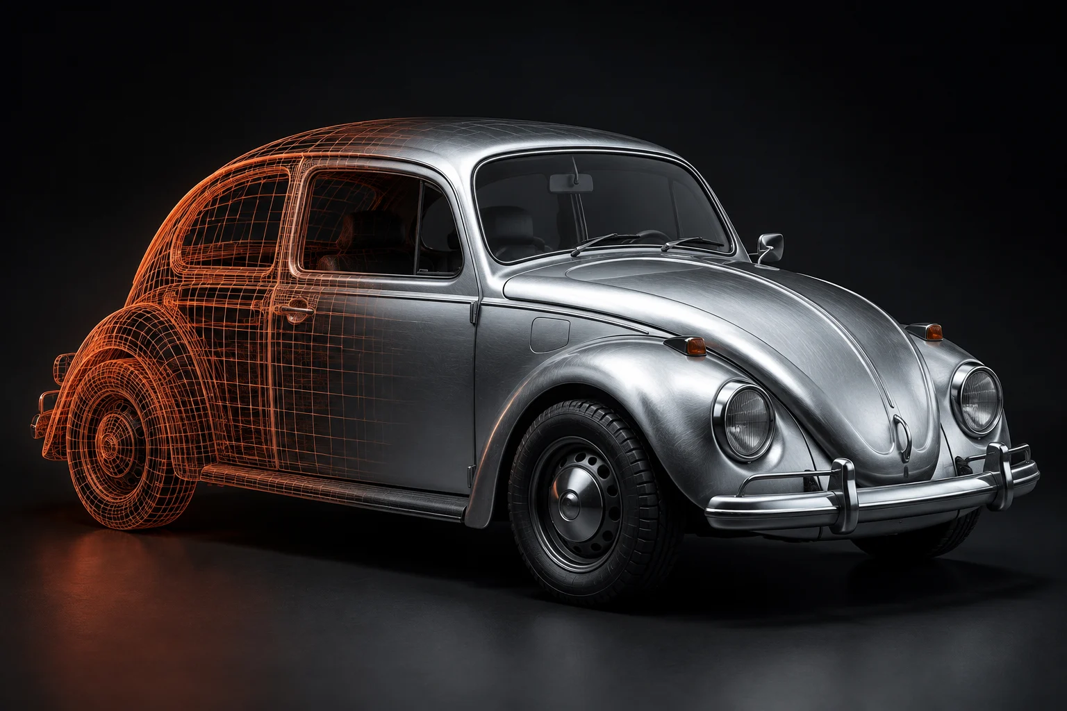 Concept illustration for Classic VW Beetle — Surface Modeling in Siemens NX